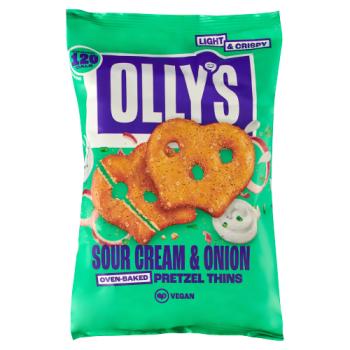 Olly's Sour Cream & Onion Oven-Baked Pretzel Thins 140g