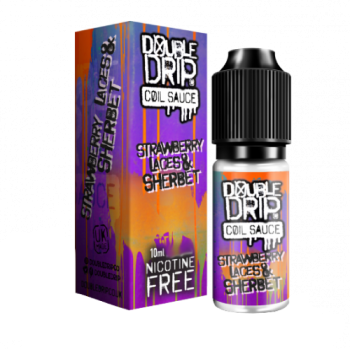 Double Drip Strawberry Laces & Sherbet E-Liquid 6mg 10ml 