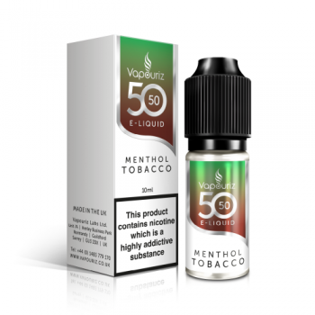 Vapouriz 50/50 Menthol Tobacco E-Liquid 12mg 10ml 