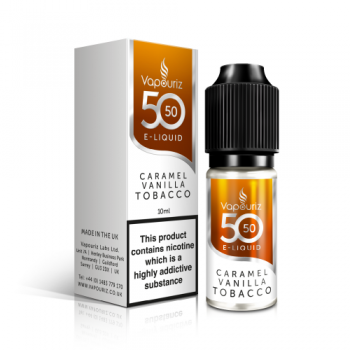 Vapouriz 50/50 Caramel Vanilla Tobacco E-Liquid 12mg 10ml 