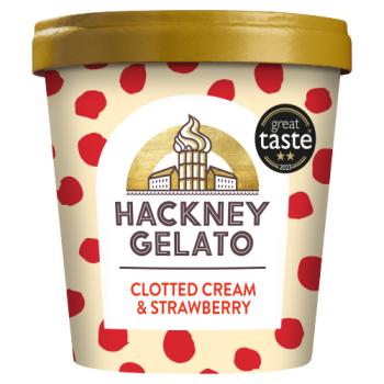 Hackney Gelato Clotted Cream & Strawberry 460ml