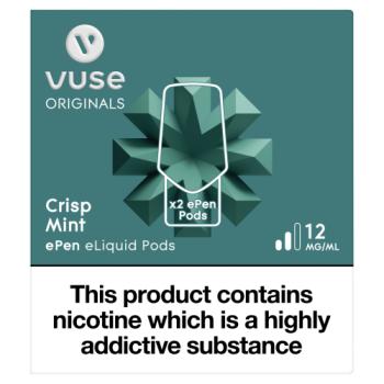 Vuse Originals Crisp Mint ePen eLiquid Pods 12mg/ml