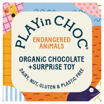 PLAYin CHOC Endangered Animals Organic Chocolate + Surprise Toy 2 x 10 (20g)