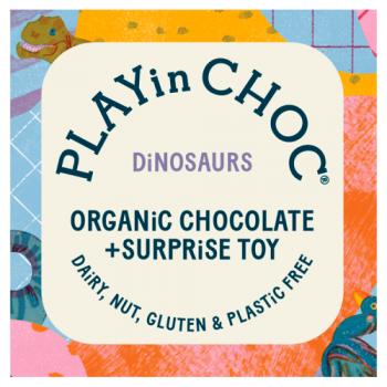 PLAYin CHOC Dinosaurs Organic Chocolate + Surprise Toy 2 x 10g (20g)