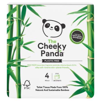 The Cheeky Panda 3 Ply Bamboo Toilet Tissue 4 Rolls
