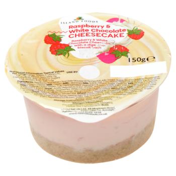 Island Foods Raspberry & White Chocolate Cheesecake 150g