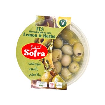 Sofra Fes Olives Marinated with Lemon & Herbs 140g 