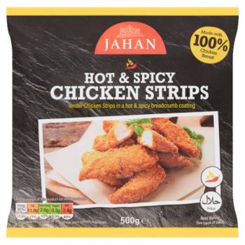 Jahan Hot & Spicy Chicken Strips 500g