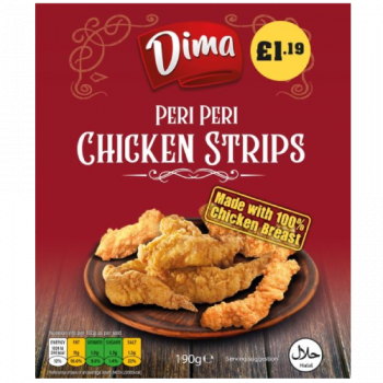 Dima Peri Peri Chicken Strips Halal 190g PM £1.19 