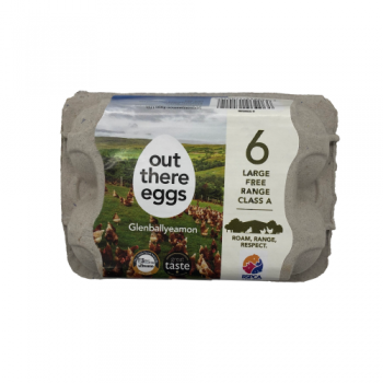 Glenballyeamon Out There Eggs, 6 Large Free Range Class A Eggs