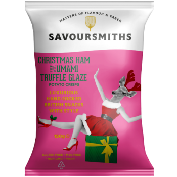Savoursmiths Christmas Ham with Umami Truffle Glaze Potato Crisps 150g