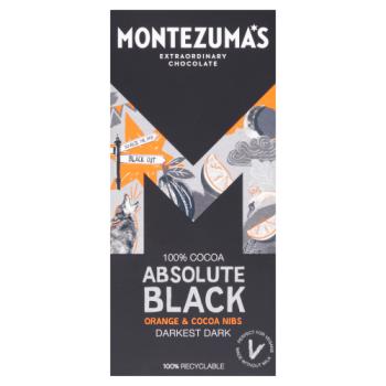 Montezuma's Absolute Black Orange & Cocoa Nibs 90g