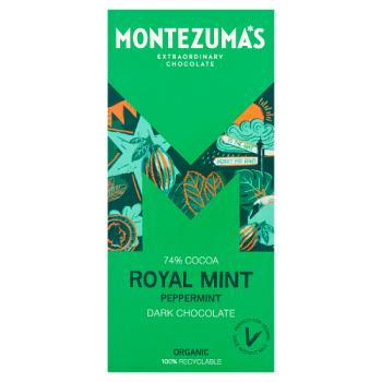 Montezuma's Organic 74% Cocoa Royal Mint Peppermint Dark Chocolate 90g