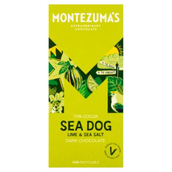 Montezuma's Sea Dog Lime & Sea Salt Dark Chocolate 90g