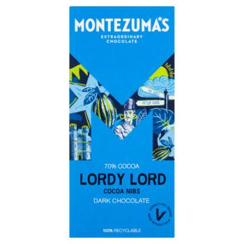 Montezuma's Lordy Lord Cocoa Nibs Dark Chocolate 90g