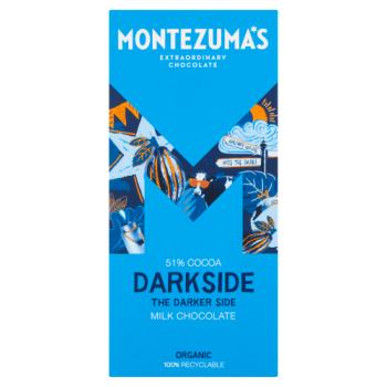 Montezuma's Organic 51% Cocoa Darkside The Darker Side Milk Chocolate 90g