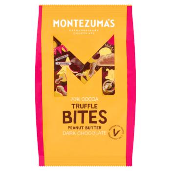 Montezuma's 70% Cocoa Truffle Bites Peanut Butter Dark Chocolate 120g