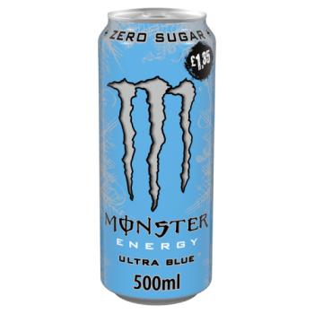Monster Ultra Blue Energy Drink 500ml Pm £1.35