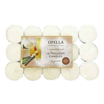 Opella Tealight Candles Vanilla 15pk 