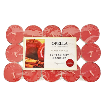 Opella Tealight Candles Apple & Cinnamon 15pk 
