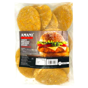 Amani Crispy Breaded Chicken Steaks Halal 880g 