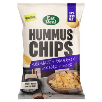 Eat Real Hummus Chips Sea Salt + Balsamic Vinegar Flavour 110g