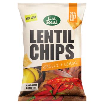 Eat Real Chilli + Lemon Lentil Chips 95g