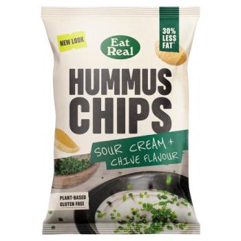 Eat Real Hummus Chips Sour Cream + Chive Flavour 110g