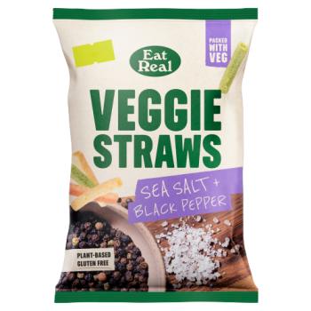 Eat Real Sea Salt + Black Pepper Veggie Straws 110g