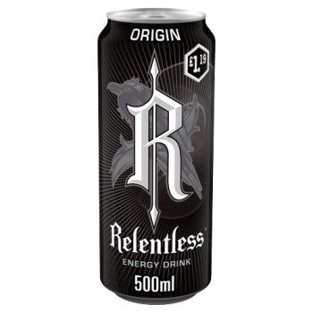 Relentless Origin Energy Drink 500ml PM £1.19