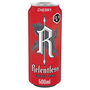 Relentless Cherry Energy Drink 500ml PM £1.19