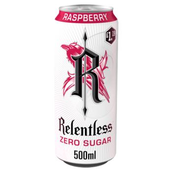 Relentless Zero Sugar Raspberry Energy Drink 500ml PMP £1.19