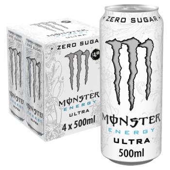M0nster White Energy Drink Cans
