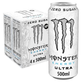 Monster Energy Drink Ultra Zero Sugar 4 x 500ml PM £4.99