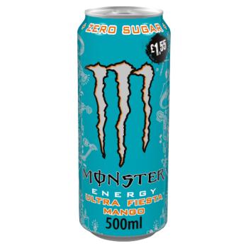 Monster Energy Drink Ultra Fiesta Mango Zero Sugar 500ml PMP £1.55