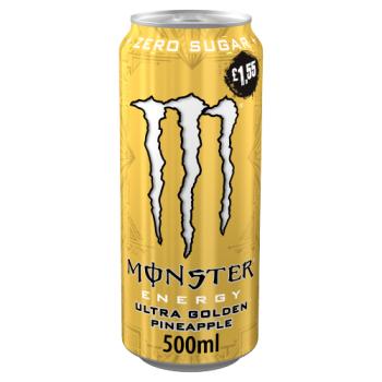 Monster Energy Drink Ultra Golden Pineapple Zero Sugar 500ml PM £1.55