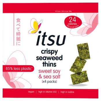 Itsu Sweet Soy & Sea Salt Crispy Seaweed Thins 4 x 5g (20g)