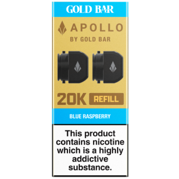 Gold Bar Apollo 20k Refill Pods Blue Raspberry 2pk