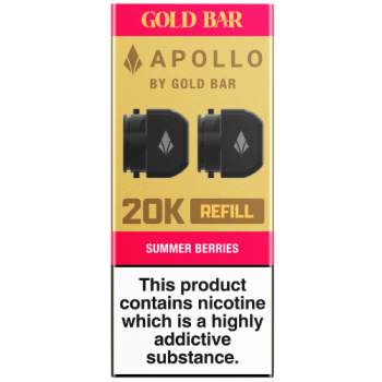 Gold Bar Apollo 20k Refill Pods Summer Berries 2pk