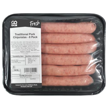 Go Local 6 Traditional Pork Chipolatas PM £3.99 
