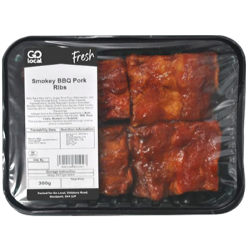 Go Local Smokey BBQ Pork Ribs 300g PM £3.99 