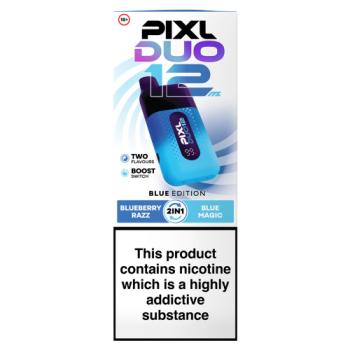 Pixl Duo 12ml Blue Edition 2 in 1 Blueberry Razz, Blue Magic 20mg/ml