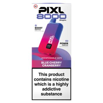 Pixl 8000 Blue Cherry Cranberry Indisposable Vape 20mg/ml