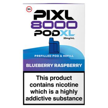 Pixl 8000 Pod XL Blueberry Raspberry Prefilled Pod & Refill 20mg/ml