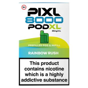 Pixl 8000 Pod XL Rainbow Rush Prefilled Pod & Refill 20mg/ml
