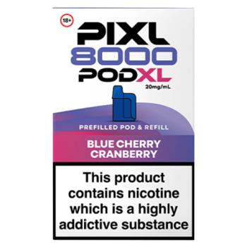 Pixl 8000 Pod XL Blue Cherry Cranberry Prefilled Pod & Refill 20mg/ml