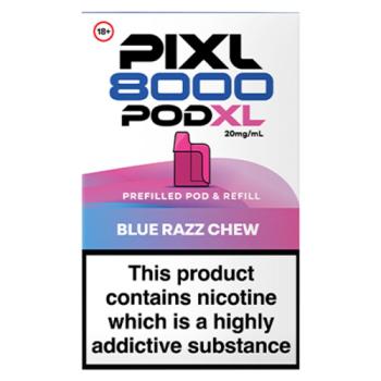 Pixl 8000 Pod XL Blue Razz Chew Prefilled Pod & Refill 20mg/ml