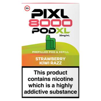 Pixl 8000 Pod XL Strawberry Kiwi Razz Prefilled Pod & Refill 20mg/ml
