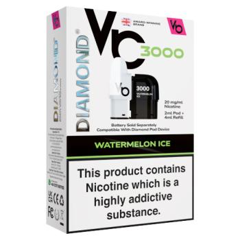 Vapes Bars Diamond 3000 Watermelon Ice 20mg/ml