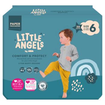 Little Angels by Asda Comfort & Protect Size 6 13-18kg 29-40lbs 30 Nappies